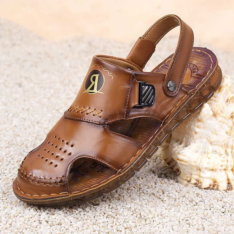 Sewing Latex - 2026 Zomer Lederen Retro Holle Runderpeeszool
