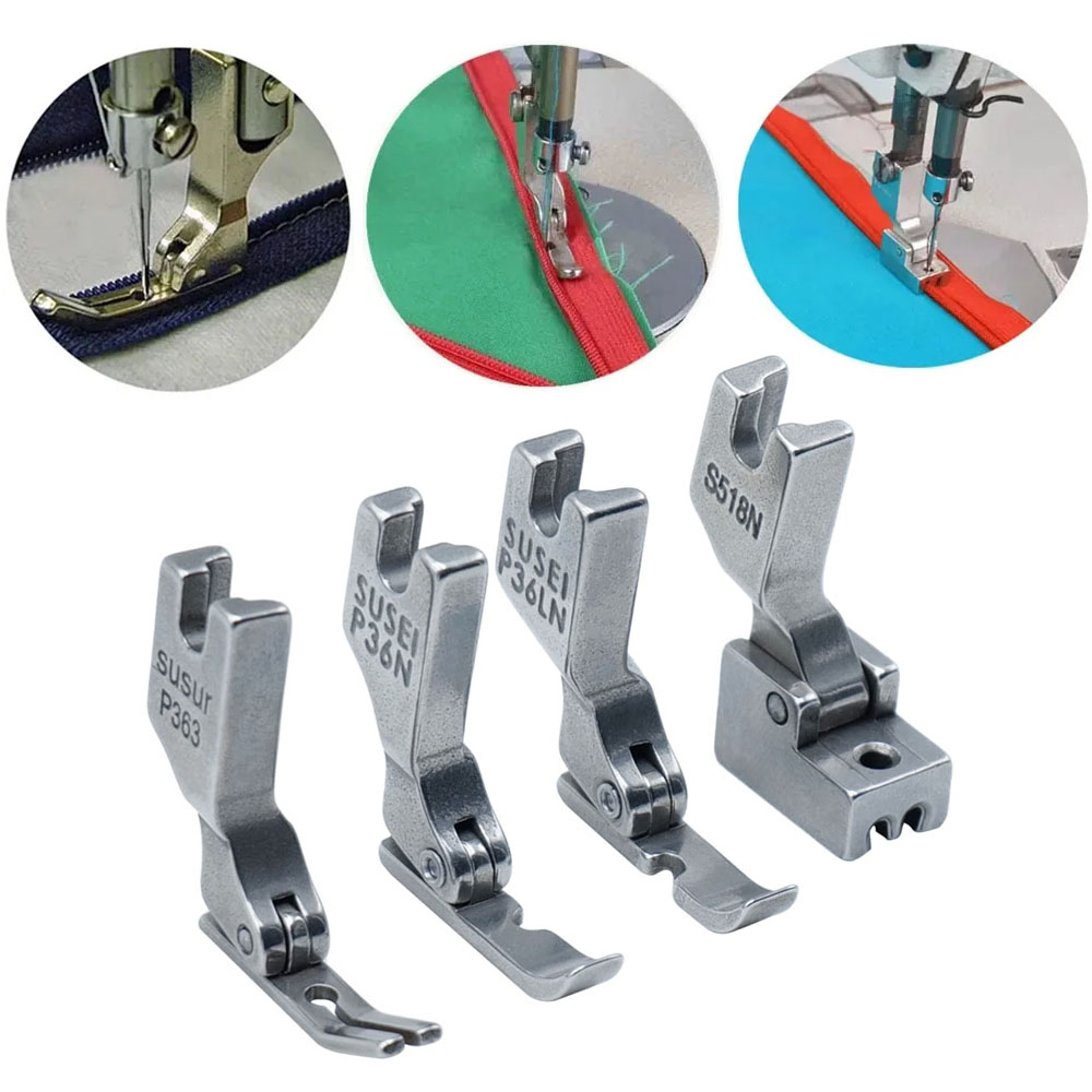 Zipper Foot Presser - 4 stks/set Rits Naaivoet Industriële Stiksteek