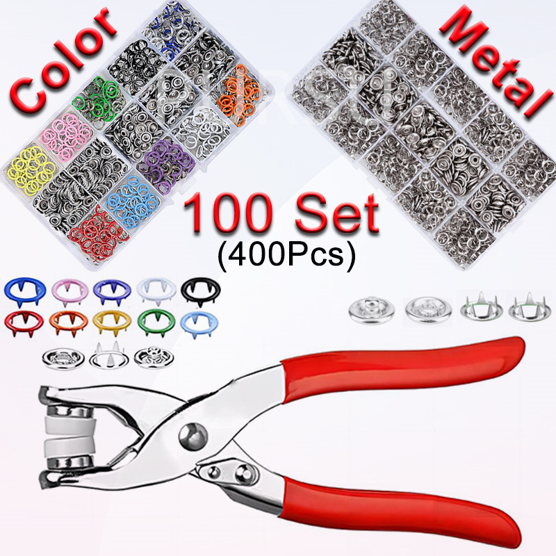 Snap Button Plier - 100 Sets Snap Tang Automatische Grommet