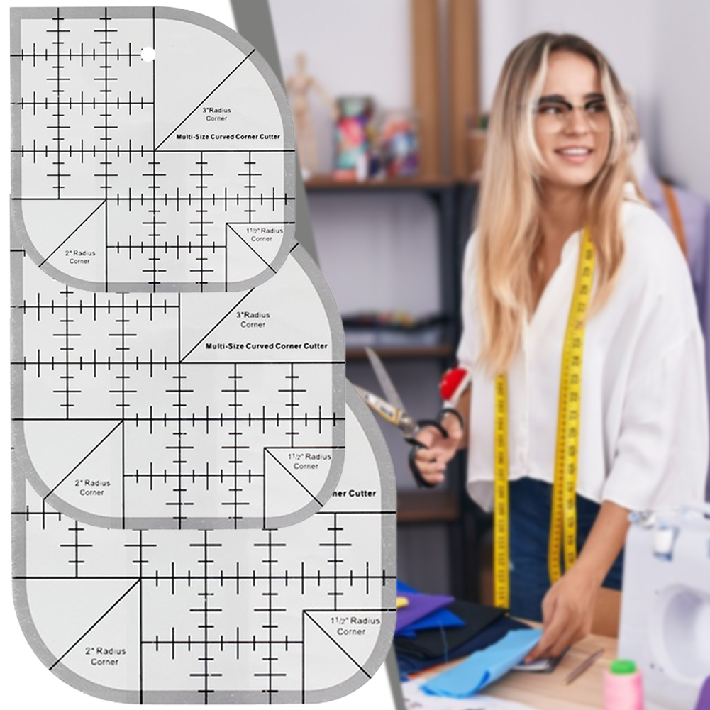 Quilting Ruler Square - Antislip gebogen hoeksnijder liniaal acryl doe-het-zelf