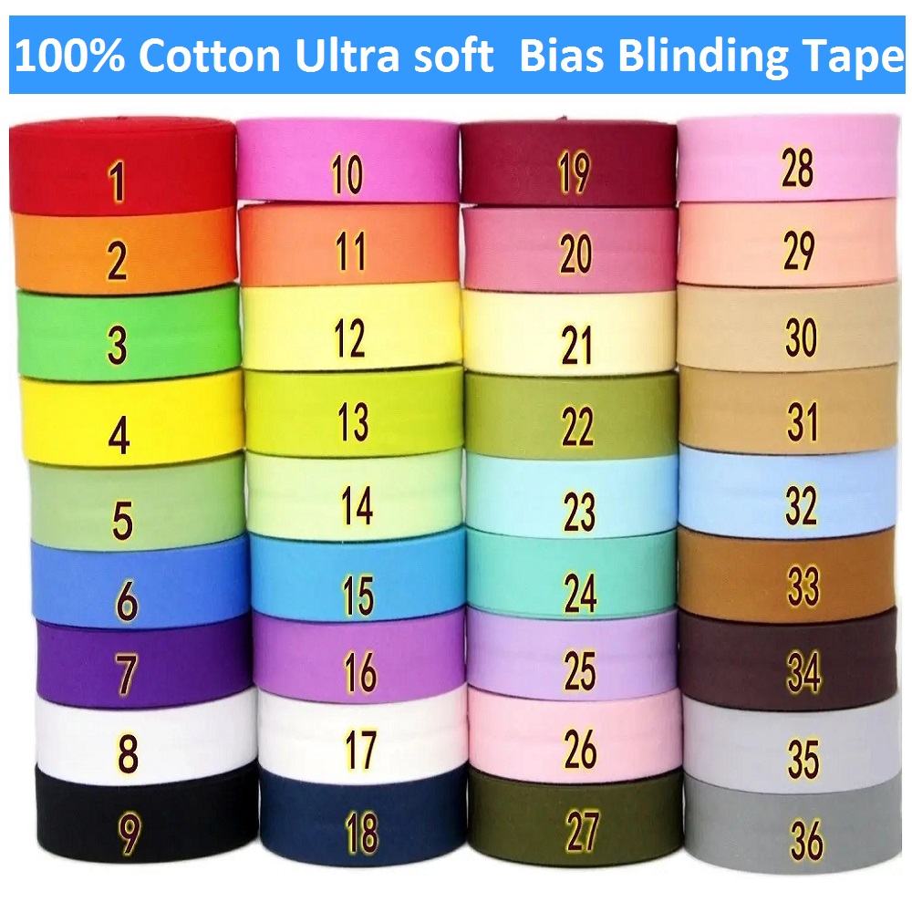 Binding Tape Bias - 20mm Breedte Ultra Zachte Biaisband 100%