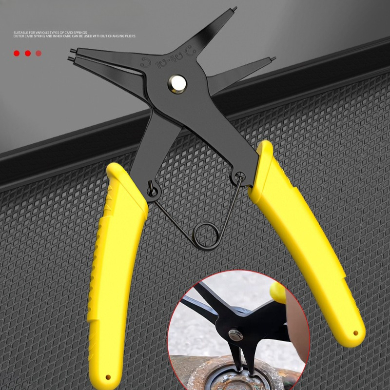 Snap Button Plier - 2-in-1 dubbelzijdige borgringtang, multifunctionele borgringtang voor