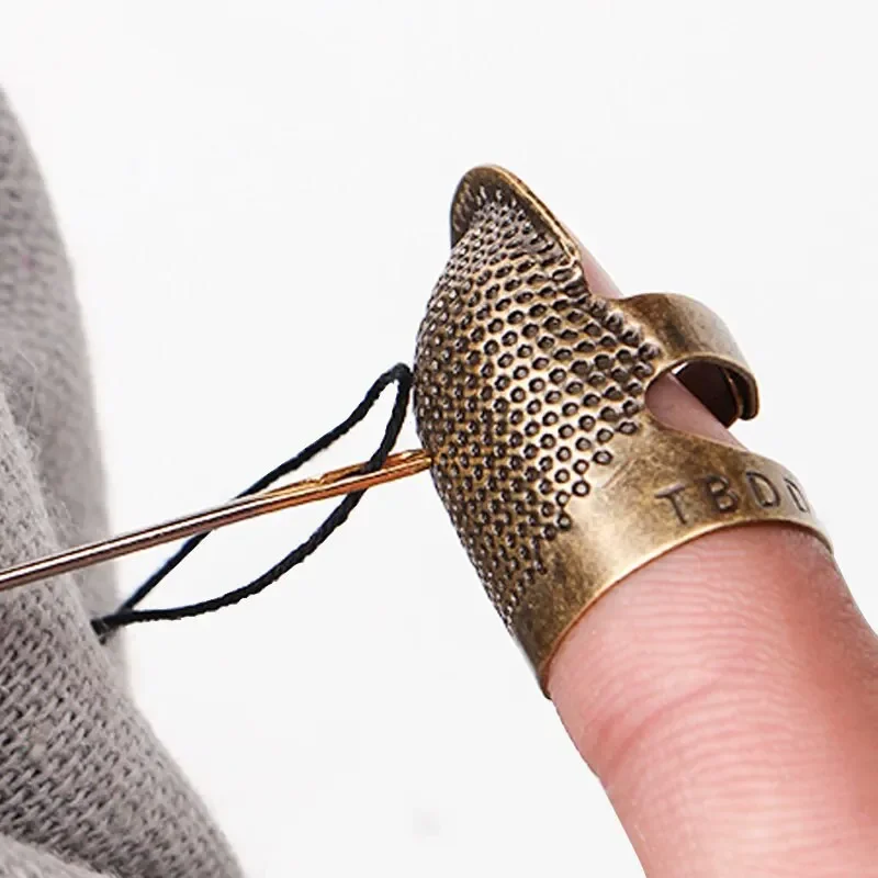 Sewing Thimble Metal - 2 stks Koperen Vingerhoed Naaien Retro
