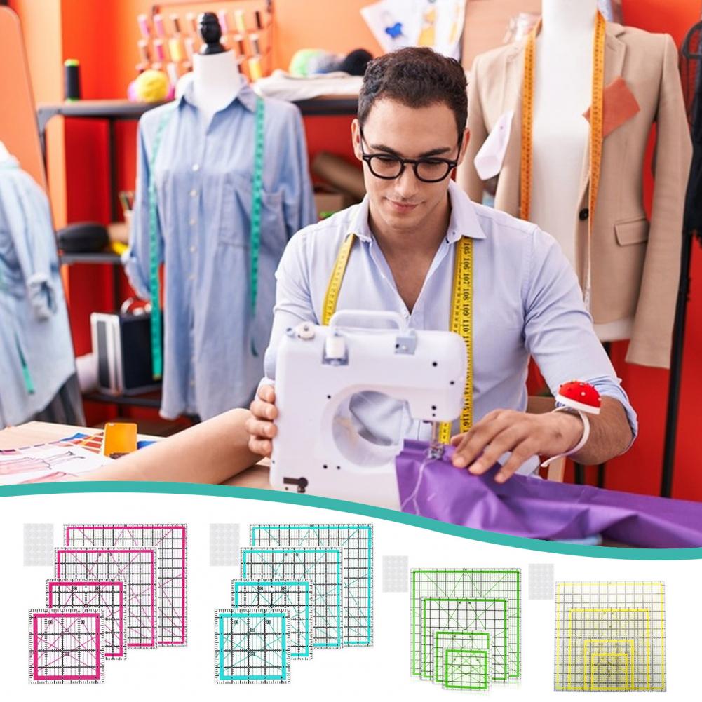 Quilting Ruler Square - 4-delige acryl quiltliniaal vierkante quiltliniaal patchwork