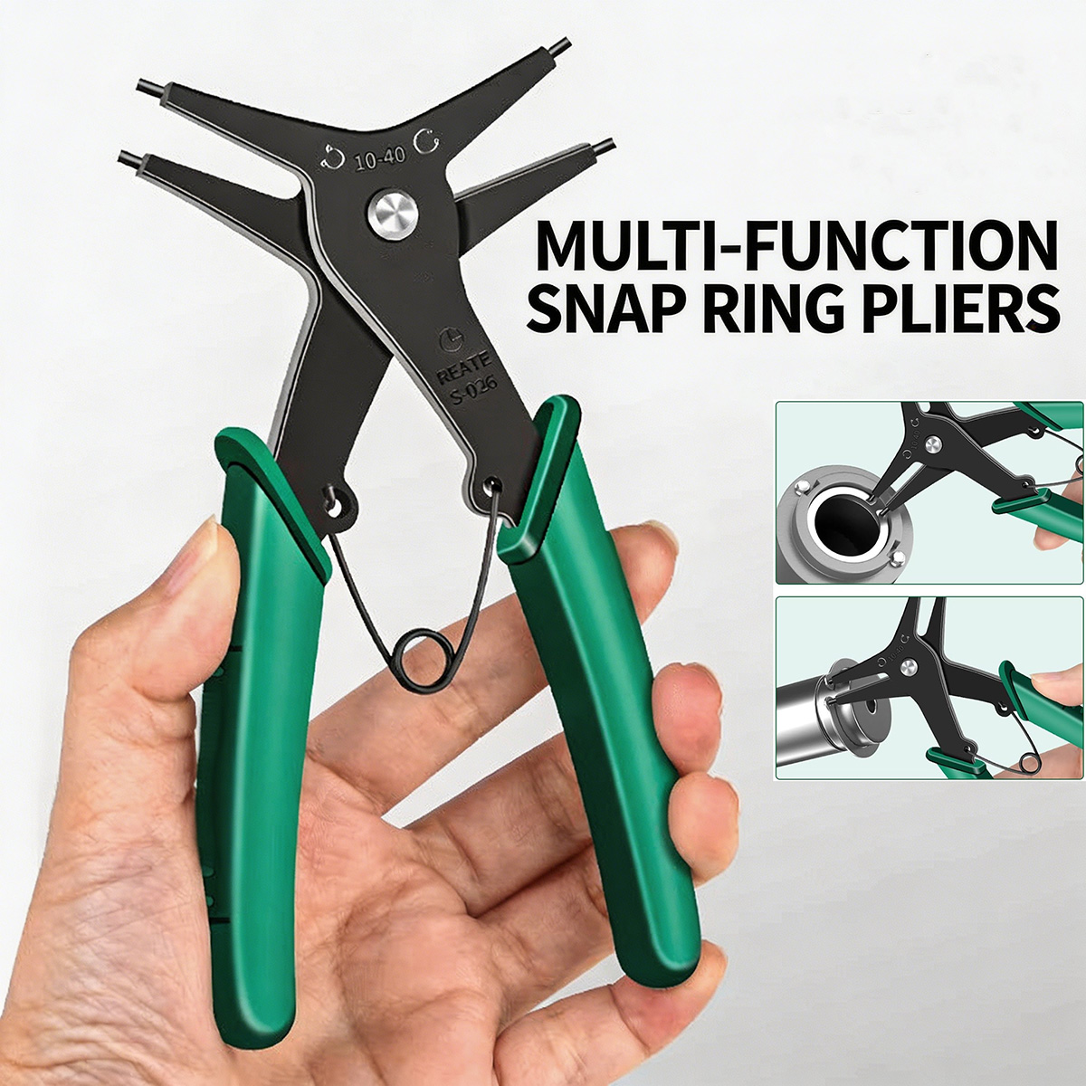 Snap Button Plier - Interne en externe borgringtang Klemringtang van