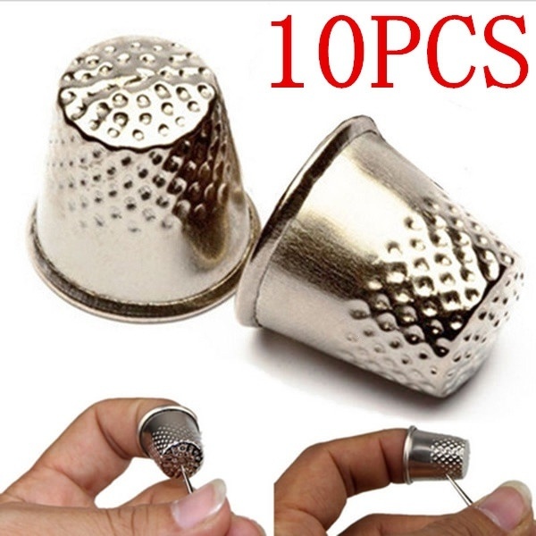 Sewing Thimble Metal - 10 stuks metalen aluminium naaldbeschermers voor