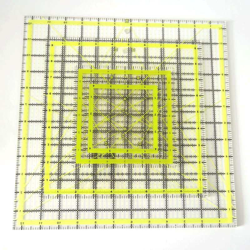 4 stuks vierkante acryl quilte - Quilting Ruler Square recensie en prijs