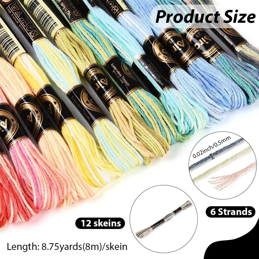 12 klosjes 105 yards 6-draads  - Embroidery Floss Thread recensie en prijs