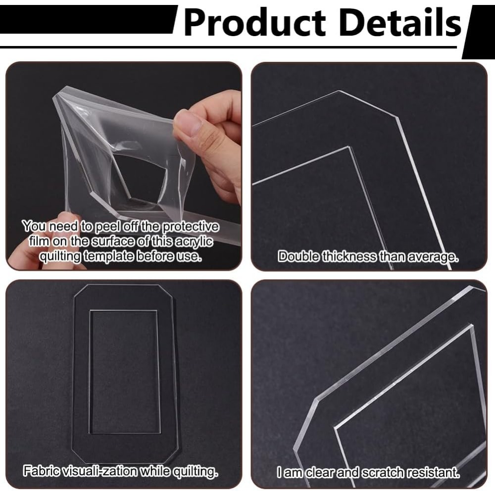 2 sets quiltsjabloon helder ac - Quilting Ruler Square recensie en prijs