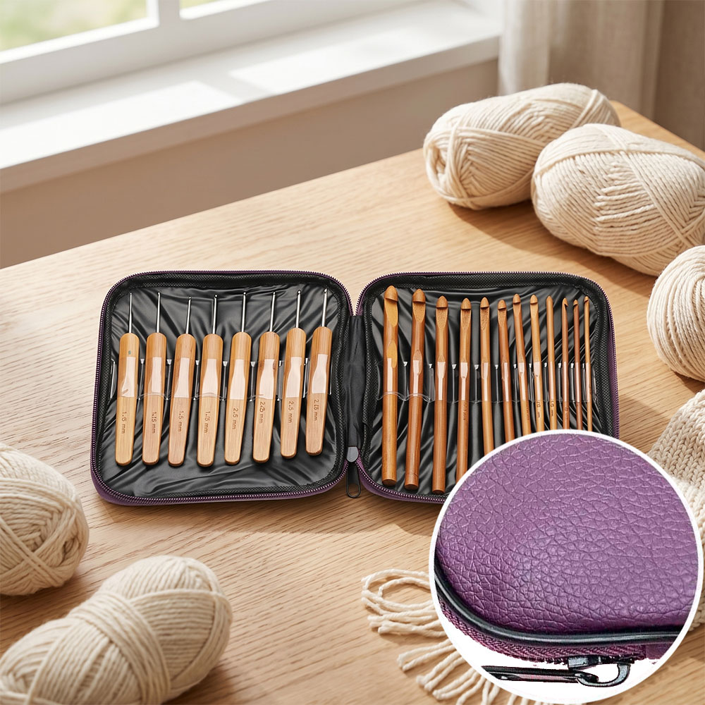 74-delige bamboe haaknaaldset, - Sewing Knit recensie en prijs