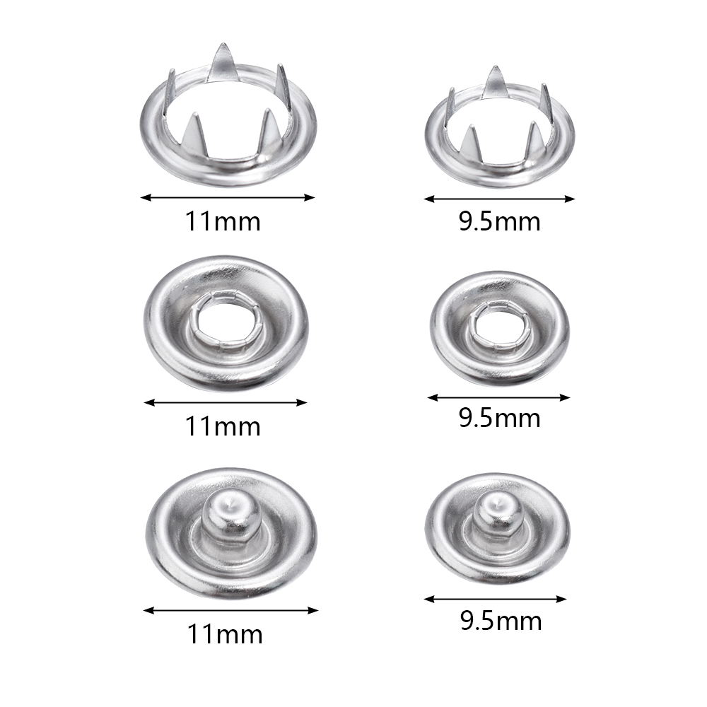 50 sets 7,5/9,5/11mm RVS drukk - Snap Button Plier recensie en prijs
