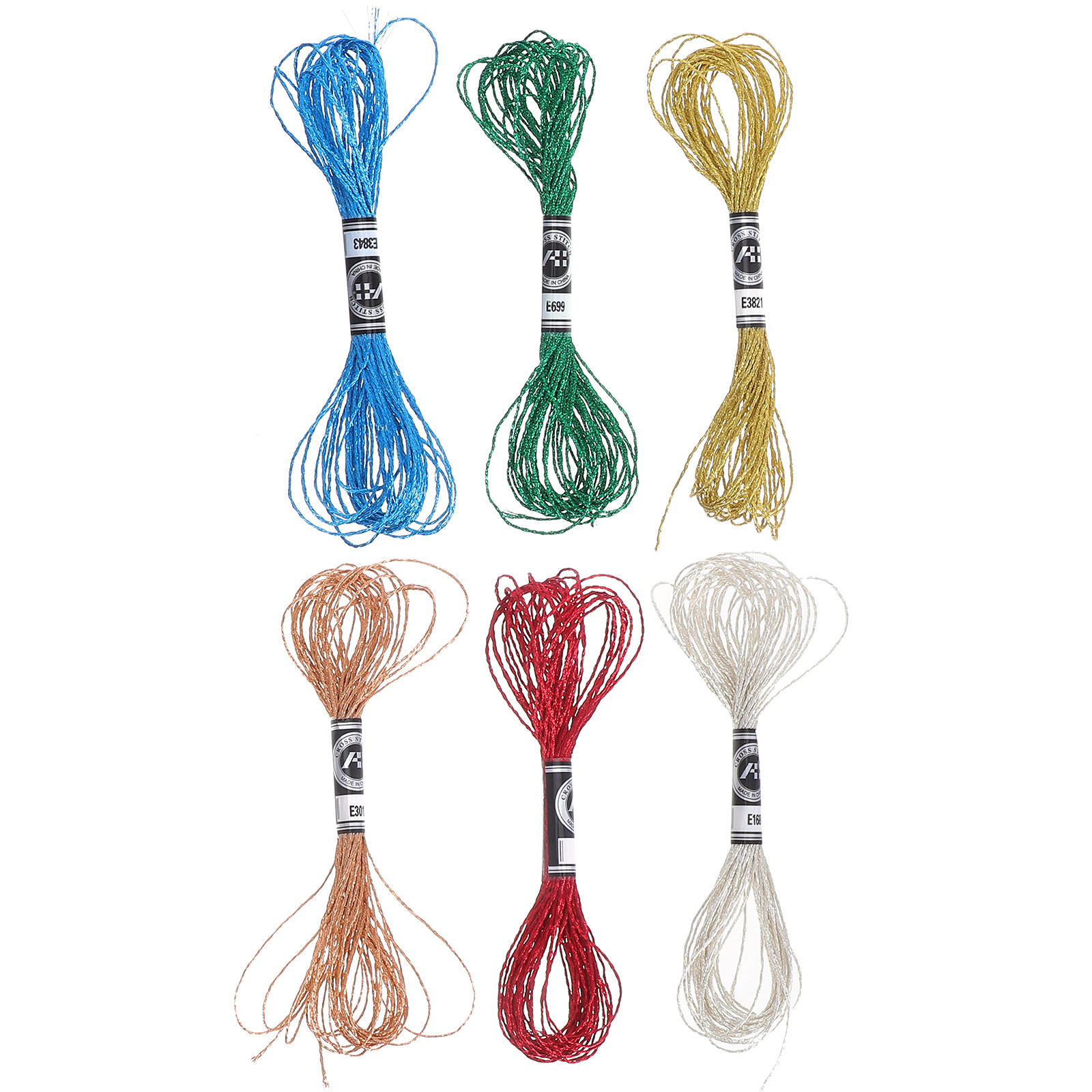 6 stuks luxe metallic borduurg - Embroidery Floss Thread recensie en prijs