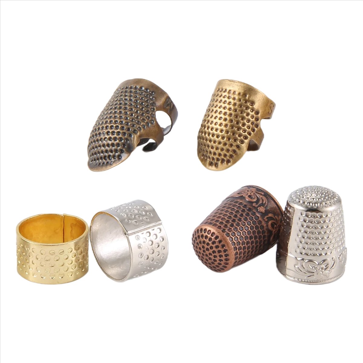 MALL 6 stuks naaivingerhoedje, - Sewing Thimble Metal recensie en prijs