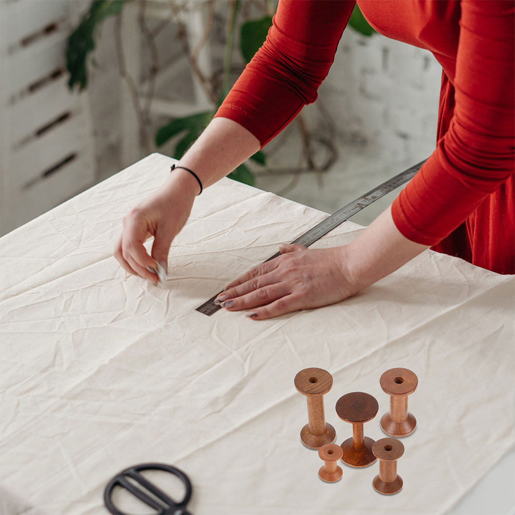 7-delige houten spoelset, ruim - Sewing Knit recensie en prijs