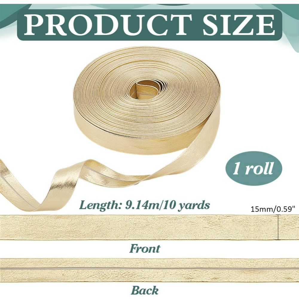 9,8 yards gouden lederen bekle - Binding Tape Bias recensie en prijs