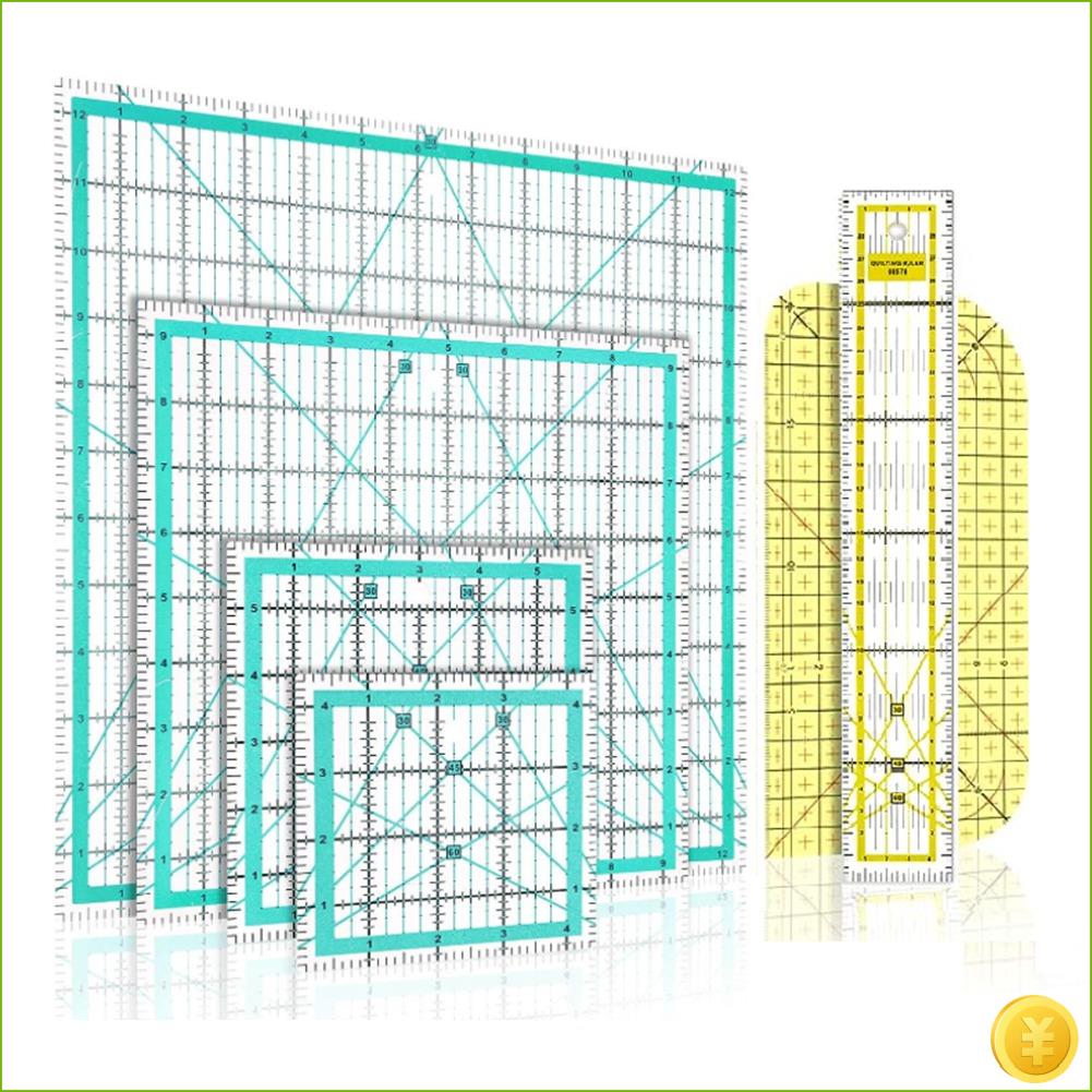 6-delige quiltliniaal strijkli - Quilting Ruler Square recensie en prijs