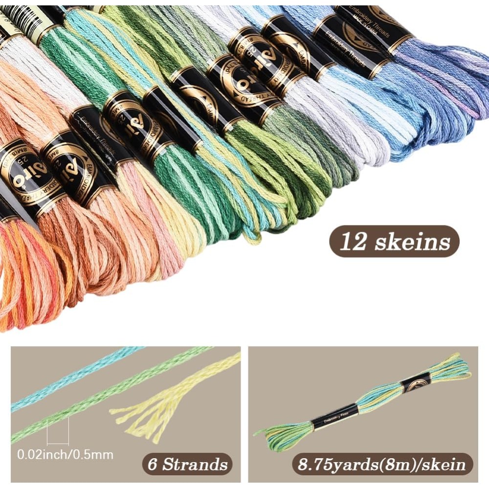 12 klosjes 105 yards kruisstee - Embroidery Floss Thread recensie en prijs