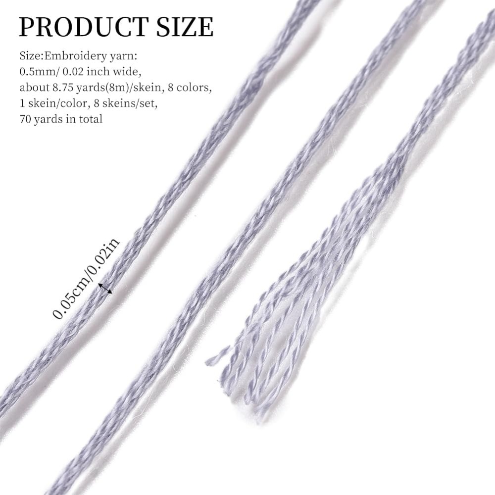 8 Strengen 70 Yards Grijs Vrie - Embroidery Floss Thread recensie en prijs