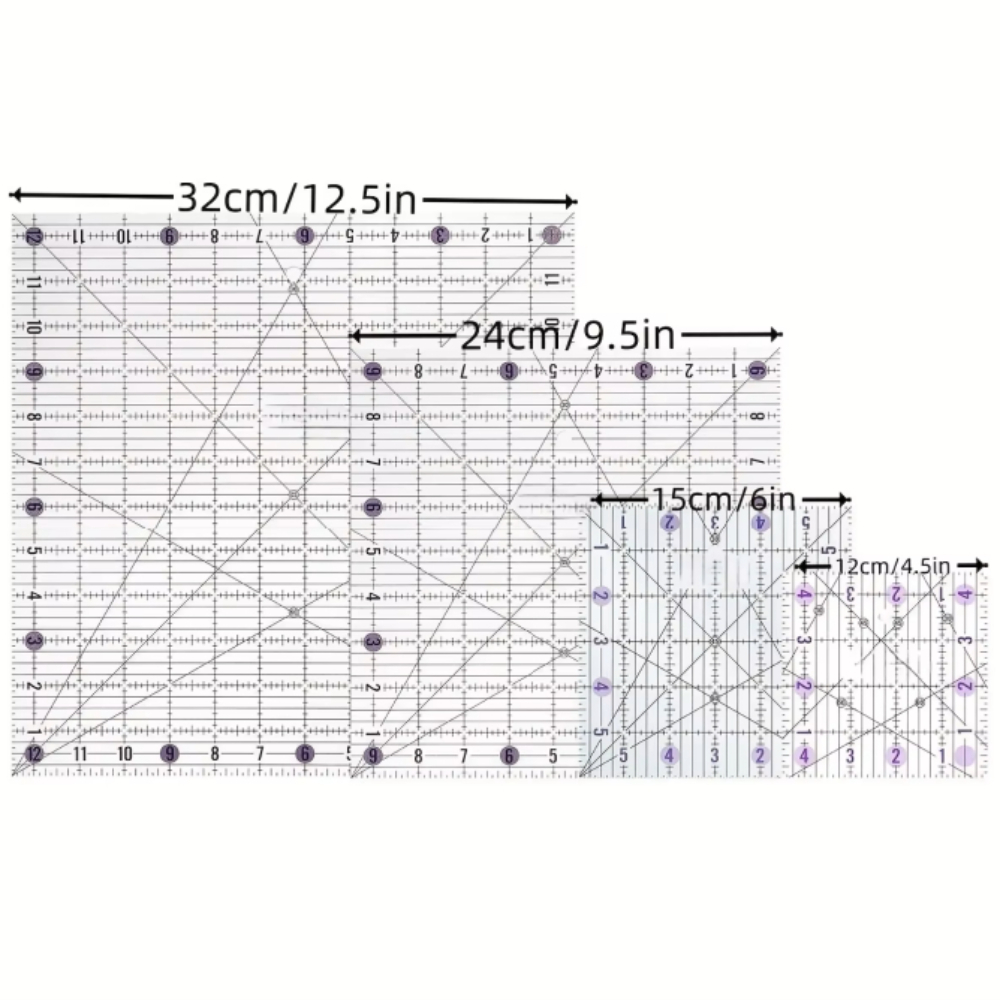 4-delige vierkante acryl quilt - Quilting Ruler Square recensie en prijs
