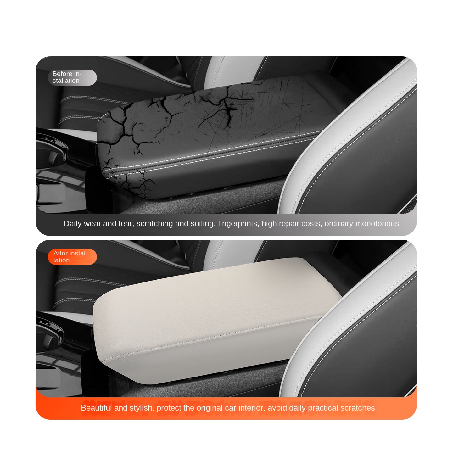 Harde lederen armsteun box cov - Sewing Knit recensie en prijs