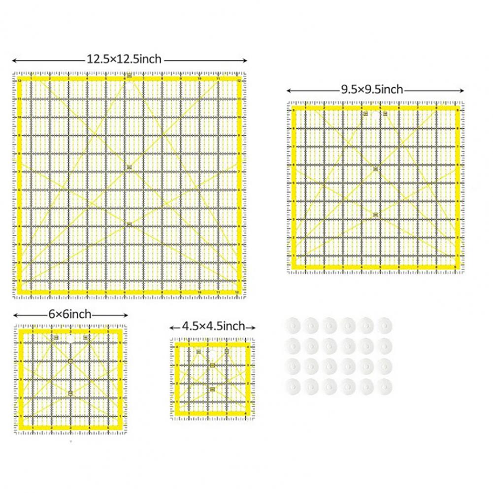 4-delige acryl quiltliniaal vi - Quilting Ruler Square recensie en prijs