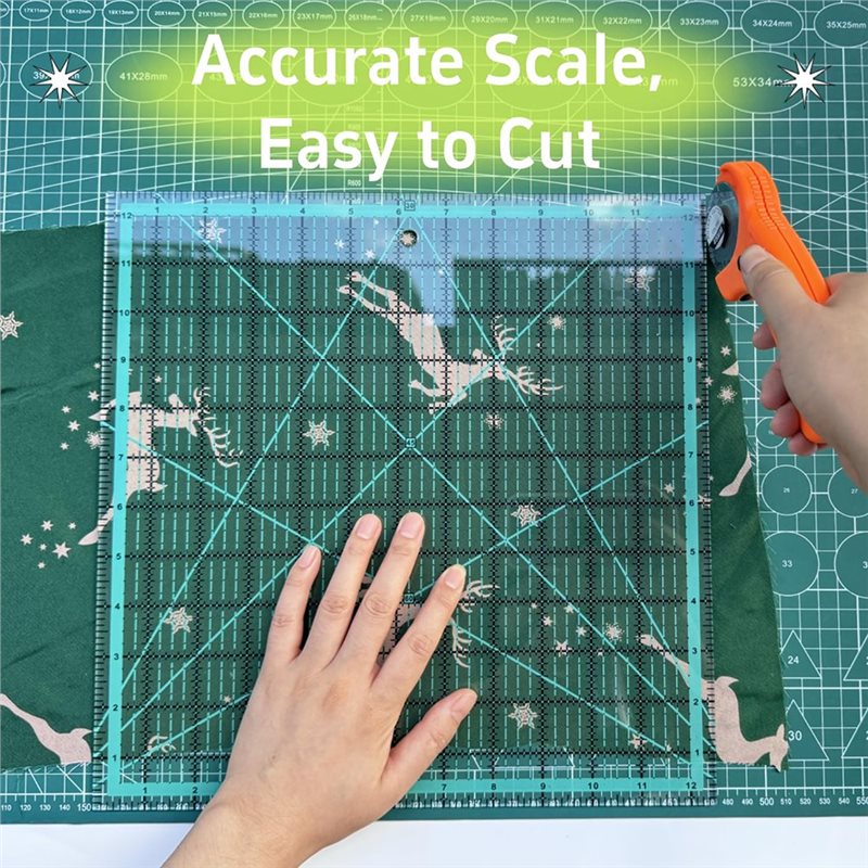 A25F-Blauw 7-delige kraaglinia - Quilting Ruler Square recensie en prijs