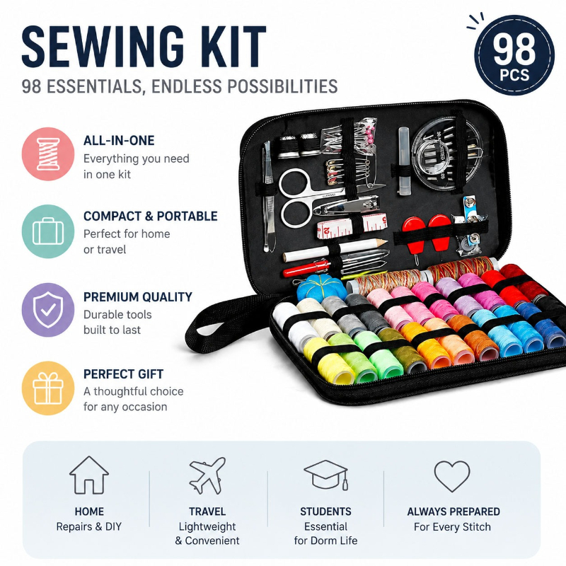 68/98-delige naaigereedschapse - Textile Sewing Kit recensie en prijs