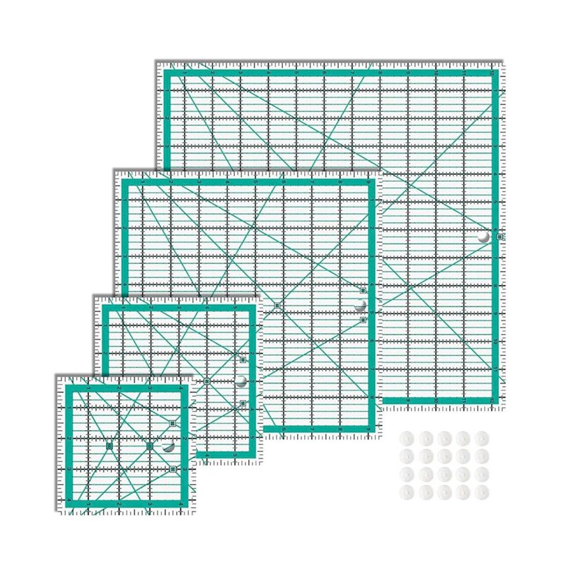 AEE4-quiltlinialen, 4 vierkant - Quilting Ruler Square recensie en prijs