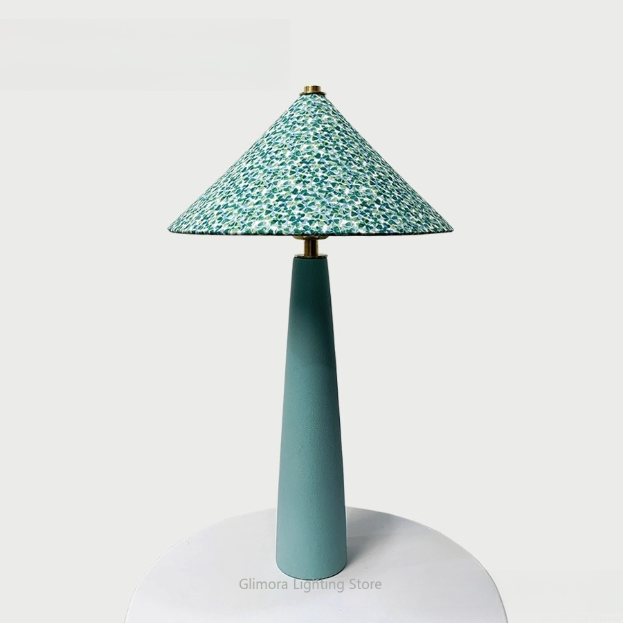 Blauwgroene tafellamp in parap - Century Textile & Sewing Supply Reviews recensie en prijs