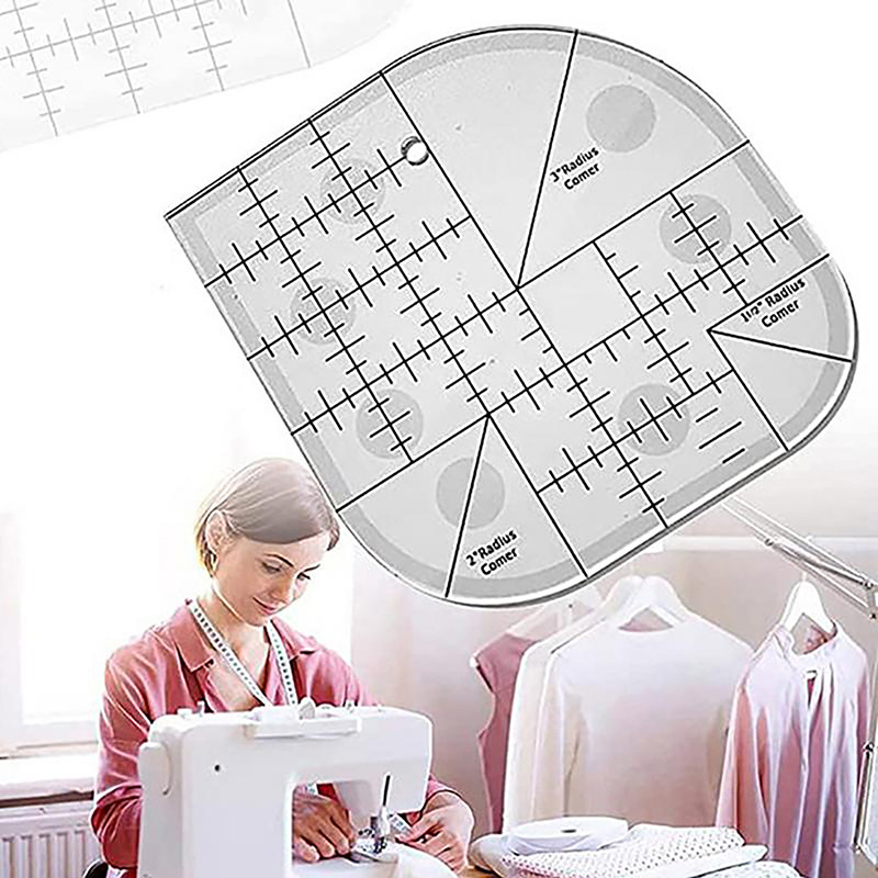Gebogen hoeksnijder Quiltlinia - Quilting Ruler Square recensie en prijs