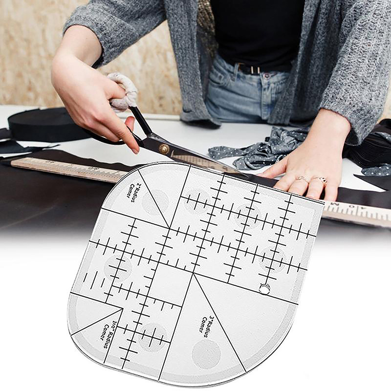Gebogen hoeksnijder Quiltlinia - Quilting Ruler Square recensie en prijs