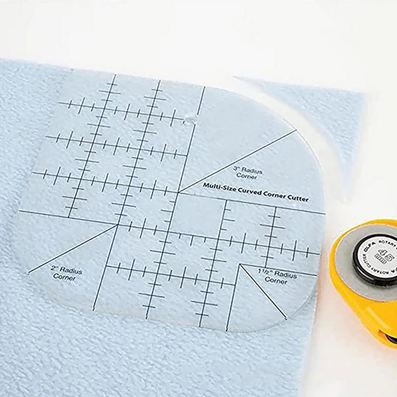 Gebogen hoeksnijder Quiltlinia - Quilting Ruler Square recensie en prijs